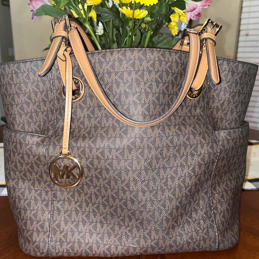 Authentic brown Michael Kors tote